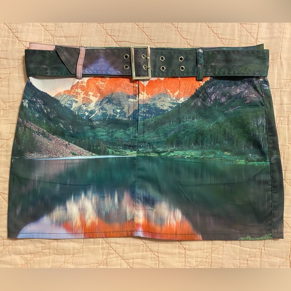 Nasty Gal Landscape Mini Skirt